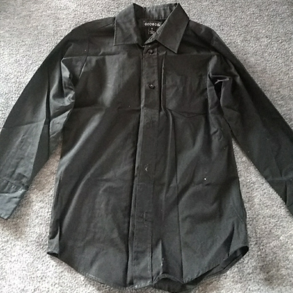 Boys Black Dress Shirt